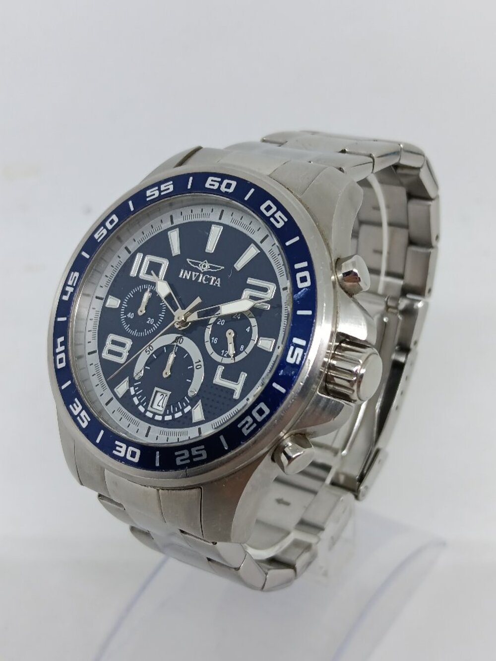 Invicta Specialty 14332 Men's 45mm Silver S/Steel Blue Dial Watch PLS READ